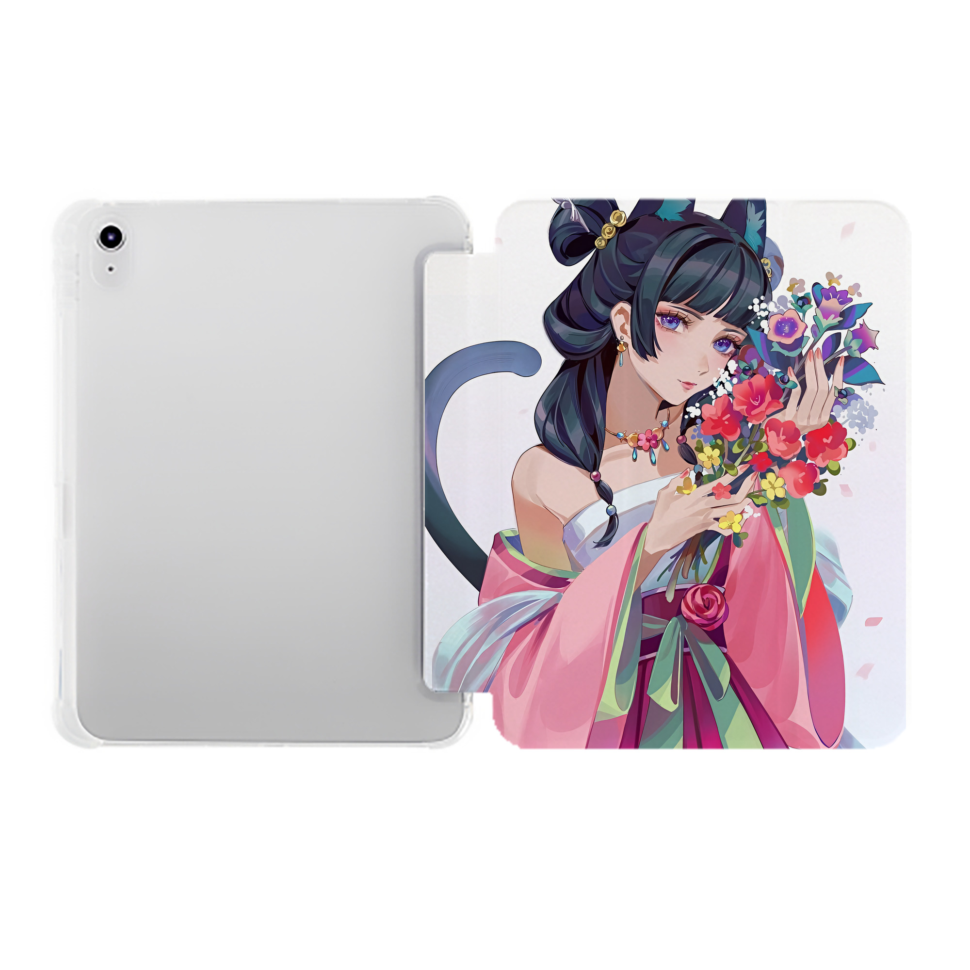 （画像用） 薬屋のひとりごと The Apothecary Diaries IPad ケース ペン収納付き 三つ折りスタンド PUレザー×シリコン 対応機種9.5/10.5/10.9インチ